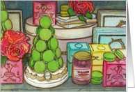 Laduree Shop Window - Watercolor Painting card