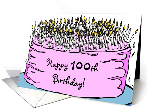 Happy 100th Birthday! card (132346)