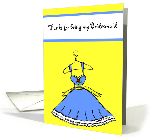 Thanks for being my Bridesmaid card (132820)