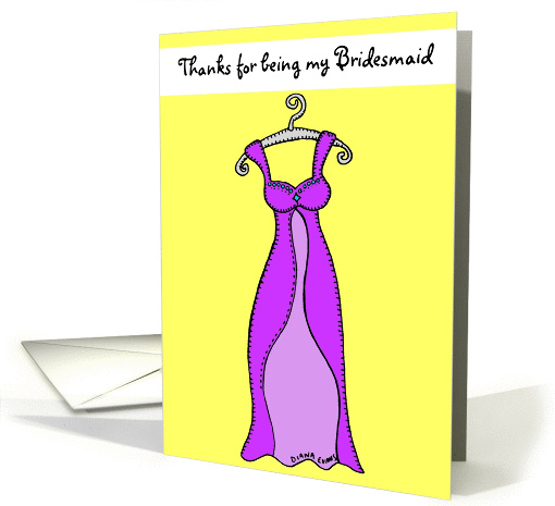 Thanks for being my Bridesmaid card (132826)