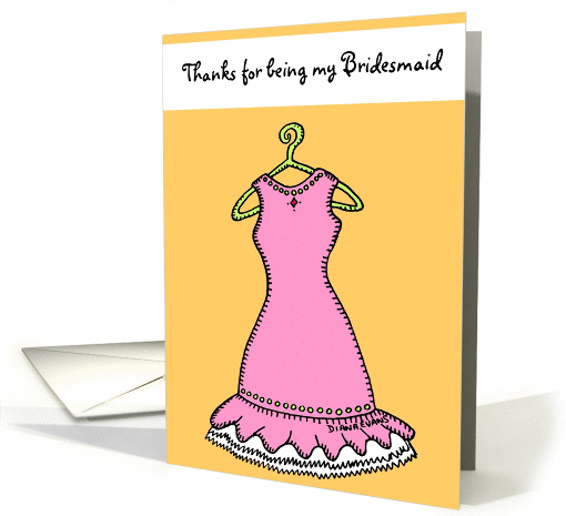 Thanks for being my Bridesmaid card (132828)