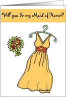 Will you be my Maid of Honor? card