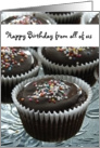 Happy Birthday from all of us - cupcake lover card