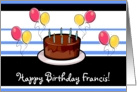 Happy Birthday Francis! card