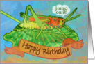 Happy Birthday Grasshopper card