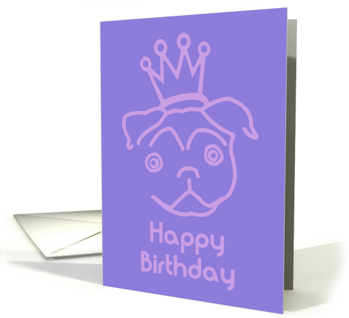 Happy Birthday Pug card (88251)