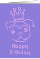 Happy Birthday Pug card