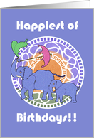 Birthday Elephants card