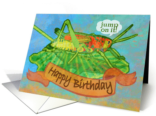 Happy Birthday Grasshopper card (918727)
