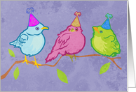Happy Birthday Party Birds card