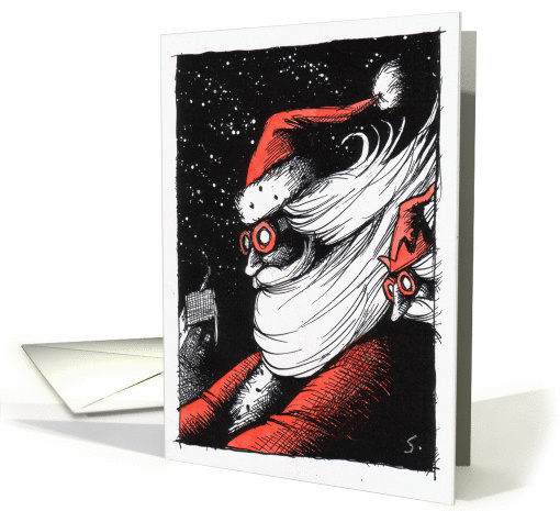 Christmas Santa 2 card (102820)