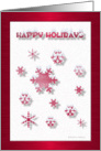 "Happy Holidays" snow flakes 1 card