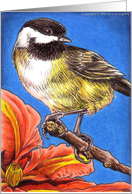 Chickadee & Clematis card