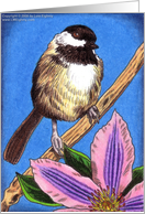 Chickadee & Clematis (2) card