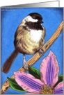 Chickadee & Clematis (2) card