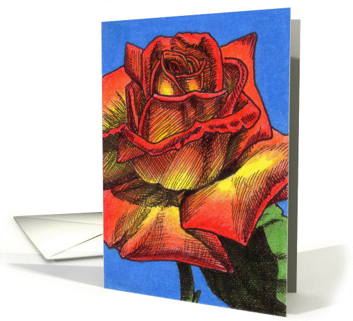 Sunset Rose card (82292)