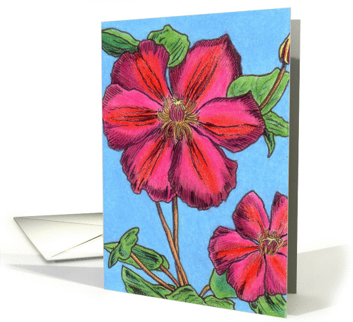 Clematis card (83316)