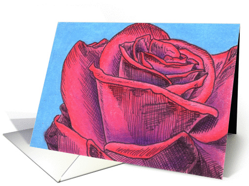 Purple and Pink Rose card (83720)