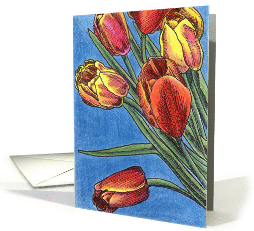 Rainbow Tulips 1 card (83722)