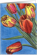 Rainbow Tulips 1 card