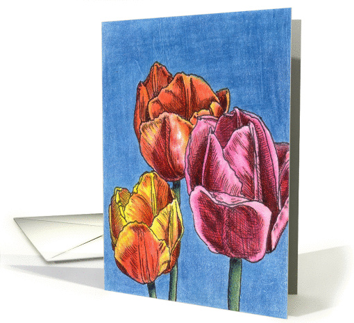 Rainbow Tulips 2 card (83724)