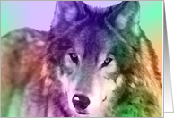 Wolf Face - Digital Art card