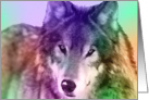 Wolf Face - Digital Art card
