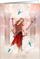 Butterfly Fae with Hummingbirds card