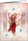 Butterfly Fae with Hummingbirds card