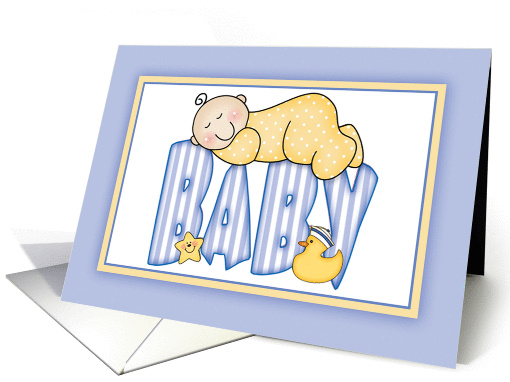 New Baby Boy card (85917)