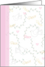 Peace - dove hearts (notecard) card