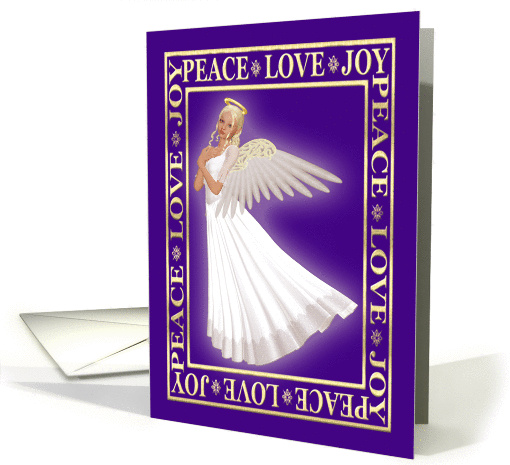 Angel - Love, Joy, Peace card (86599)