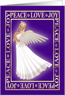 Angel - Love, Joy, Peace card