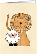 Lion Lamb card