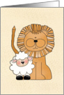 Lion Lamb card
