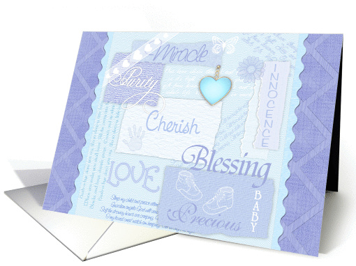 New Baby Boy - collage card (90915)