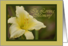 In Loving Memory, Sympathy Flower card