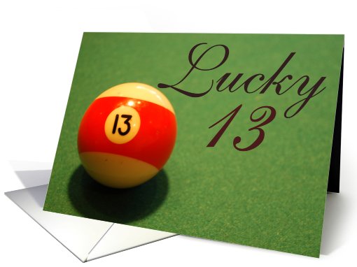Lucky 13 card (340474)