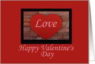 Happy Valentine’s Day Brick Heart card