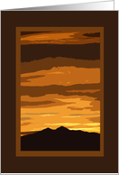 Painted Sunset card
