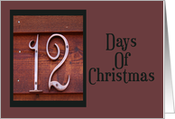 12 Days of Christmas card