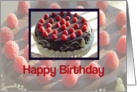 Happy Bday Raspberry Chololate Cake card