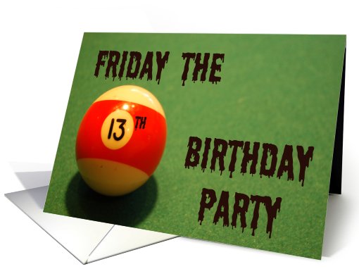 Friday the 13th Birthday Party Invite 2 card (384853)