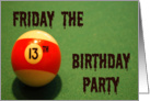 Friday the 13th Birthday Party Invite 2 card