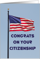Flag Congrats on Your Citizenship card