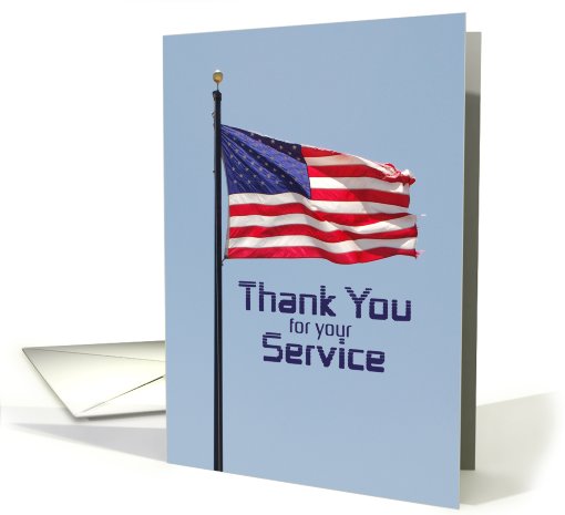 Thank You For Service Flag card (463927)