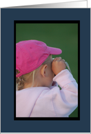 Little Girl Taking Pictures card