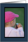 Little Girl Taking Pictures card