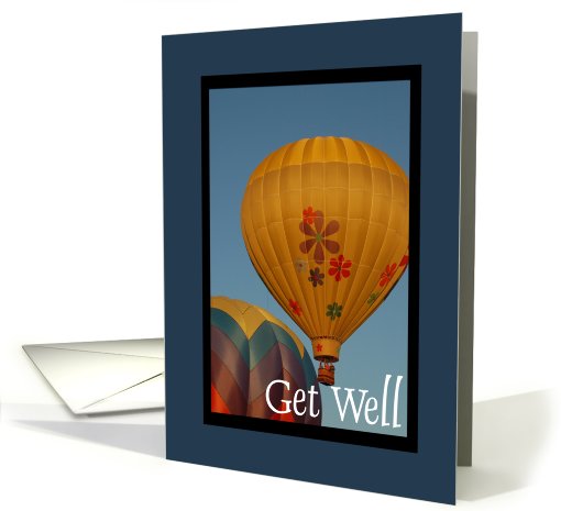 Hot Air Balloon Get Well Fibro card (487383)