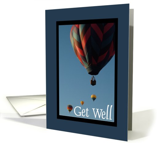 Hot Air Balloon Get Well Fibro card (487384)